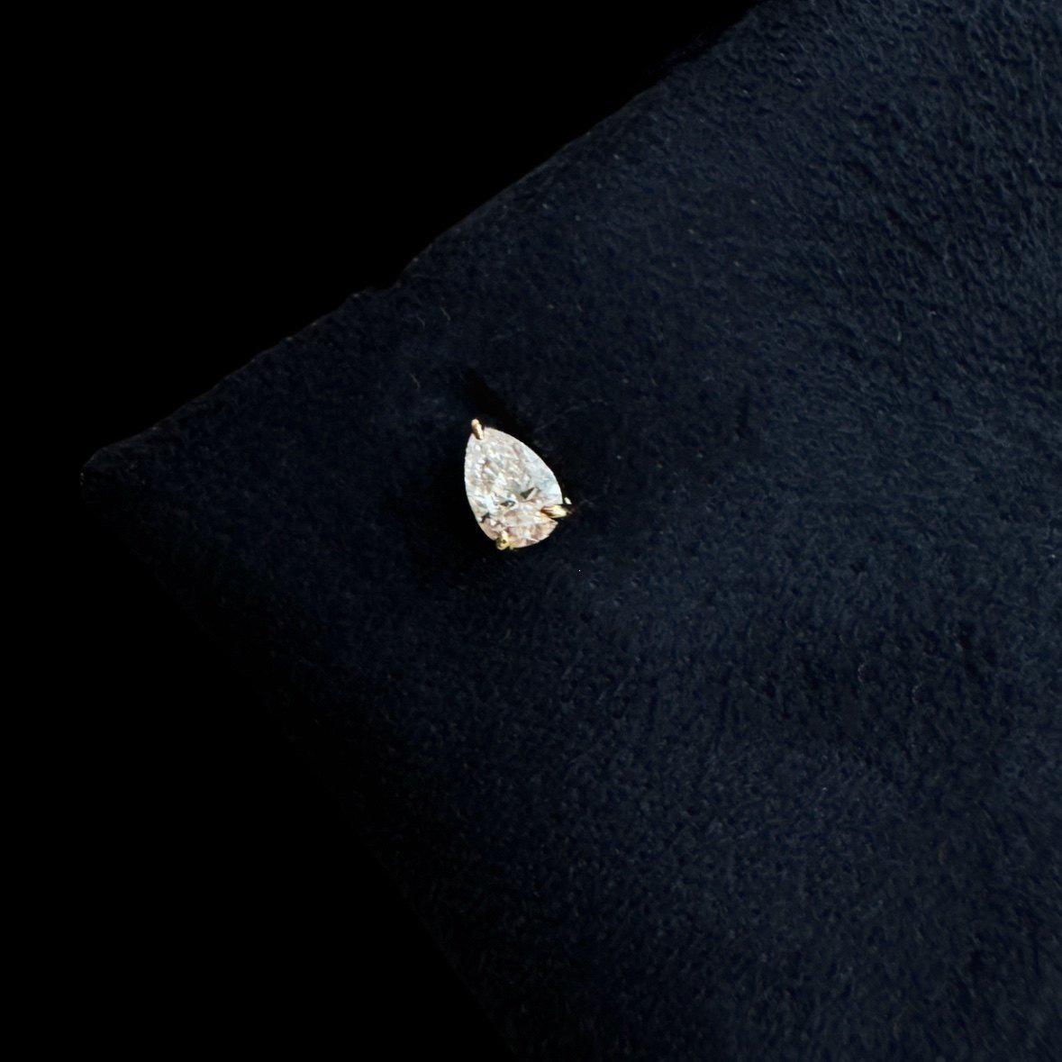 18K Gold-Plated Silver Zirconia Water Drop Stud Earrings - Stackable & Versatile 18K Gold Pair (includes earplugs)