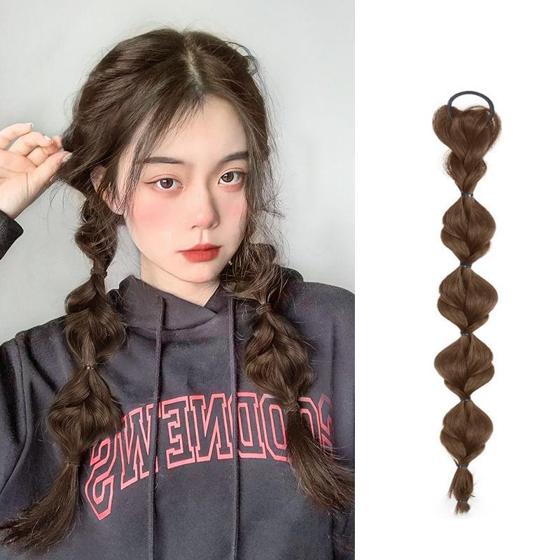 Ponytail Wigs Korean Style Colorful Braid Wig Women'S Hair Accessories