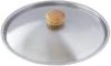 Urushiyama Metal Industry Stainless Steel Frying Pan Lid, Suitable for Cast Iron Frying Pans, Stylish Wooden Knob, Made In Japan, Frying Pan Cover,