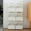 Vertical Shoe Rack No Drill Foldable Shoes Organizer for Entryway Bathroom Slippers Storage Shelf