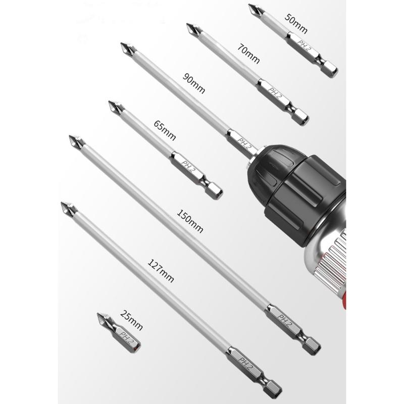 Quality 7pc Magnetic Screwdriver Bit Steel Tip for Enhances Grip and Shock Resistance Tool for Household