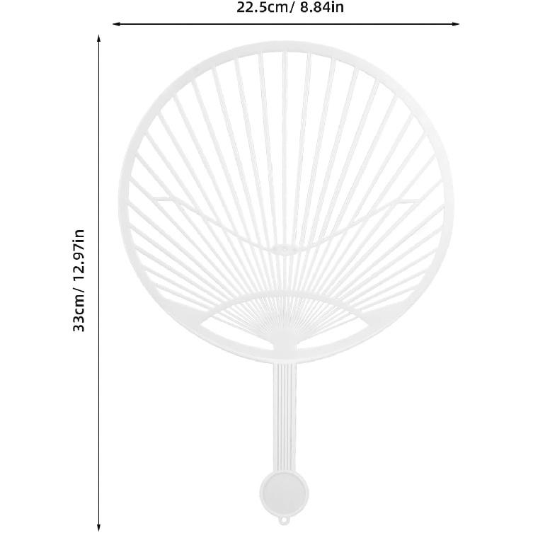 MAGICLULU 20pcs Japanese Fan Uchiwa DIY Kit, Hand-held Fan Framework Chinese Style Fans DIY Japanese Hand Fan Frame Hand Fan Making Supplies Kit for