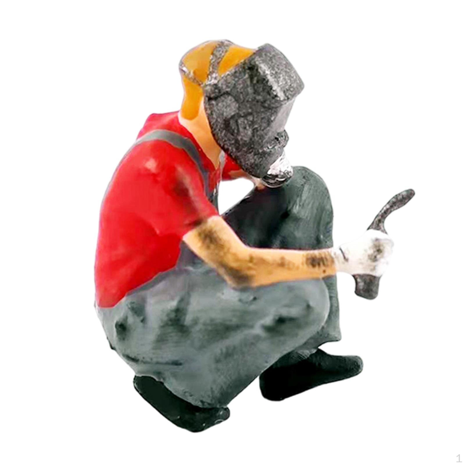 

1/64 Painted People Figures Garage Scenes Movie Character Scne Accessory Train Scene Building Welding Red