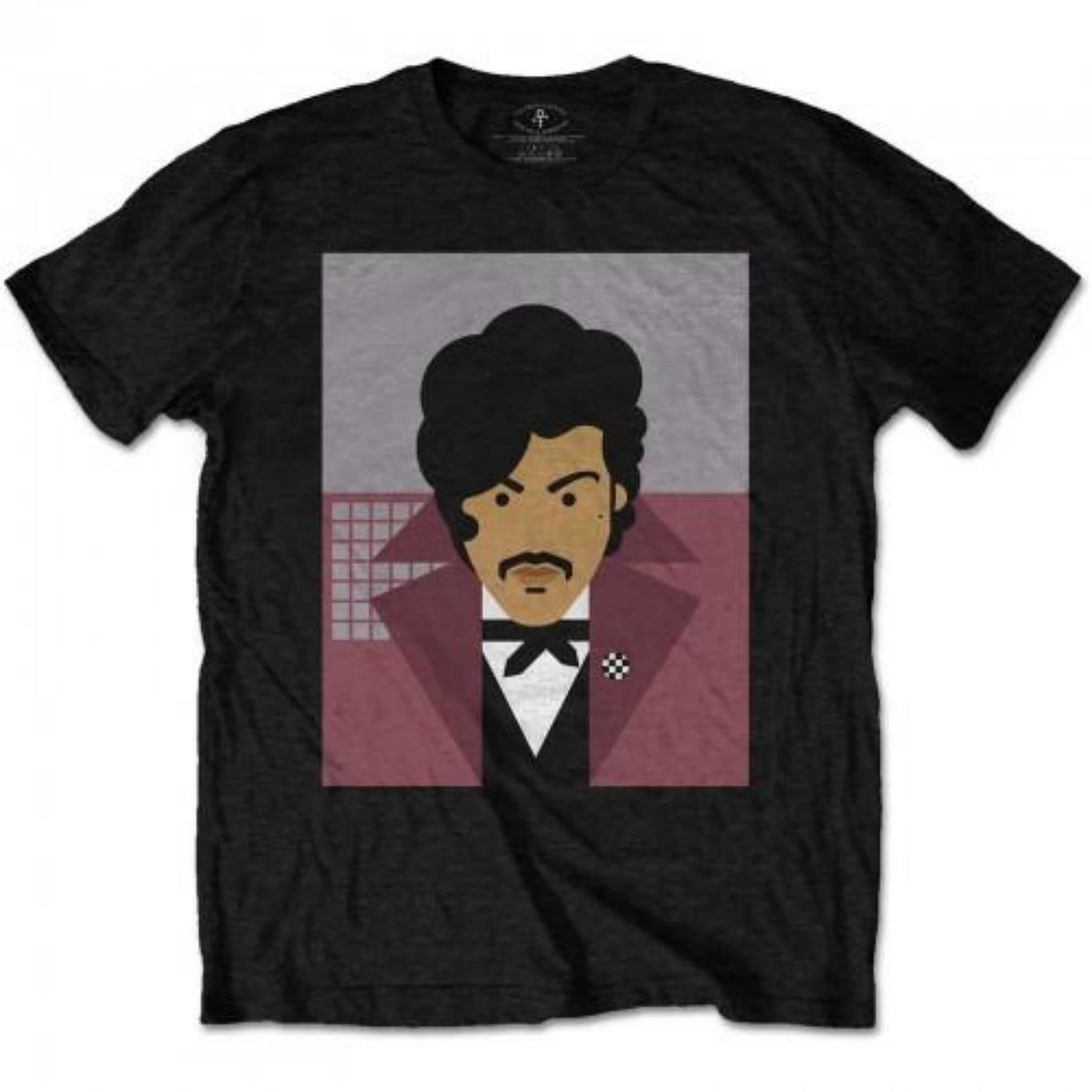 Prince Unisex Adult Many Faces Back Print Cotton T-Shirt S