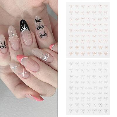 Nálepky na nehty Bowknot pro Nail Art 3D Nálepky na nehty Bowknot pro návrhy nehtů Obtisky na nehty Dodávka dekorací na nehty