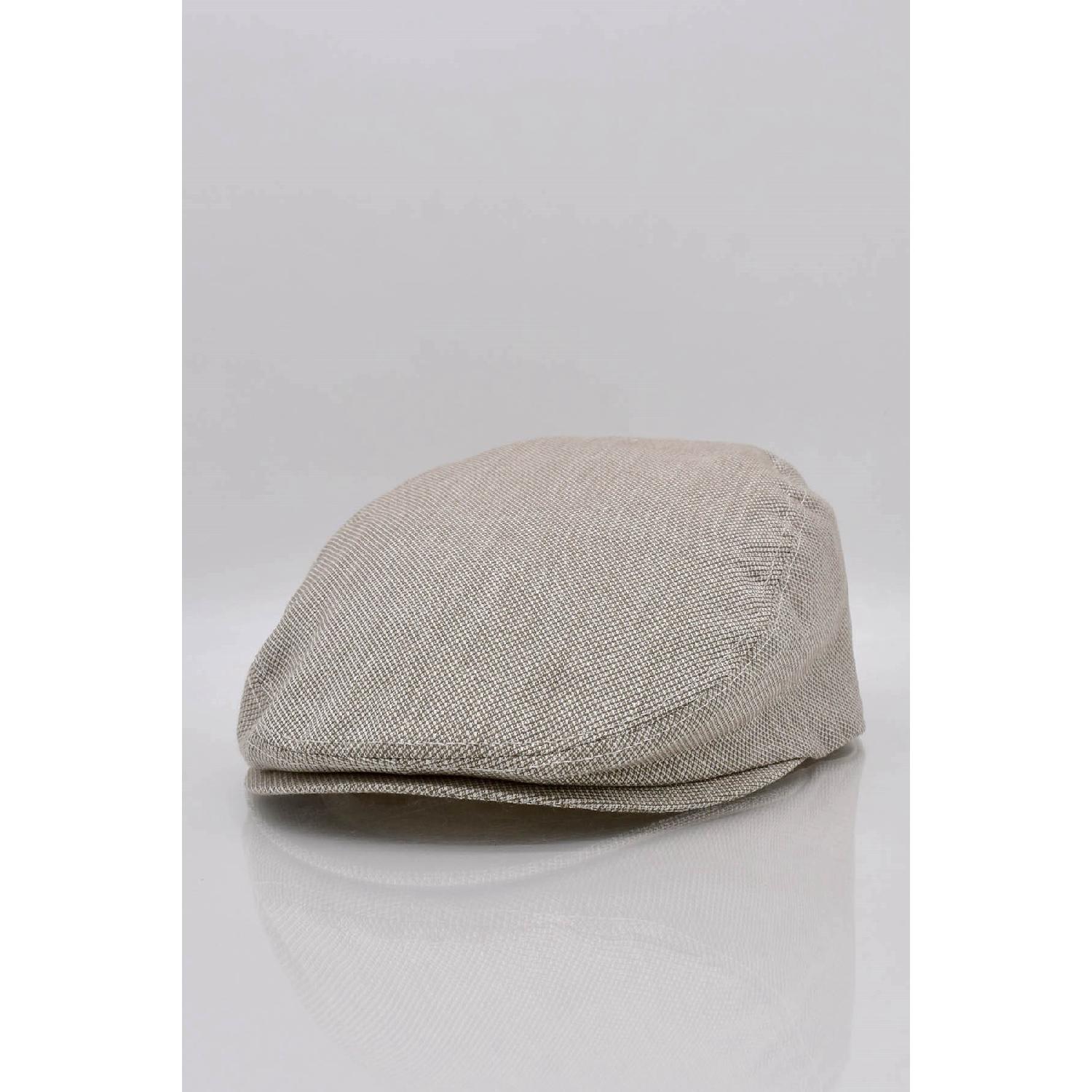 

Мужская летняя шапка из 100 % хлопка и льна - Open Beige