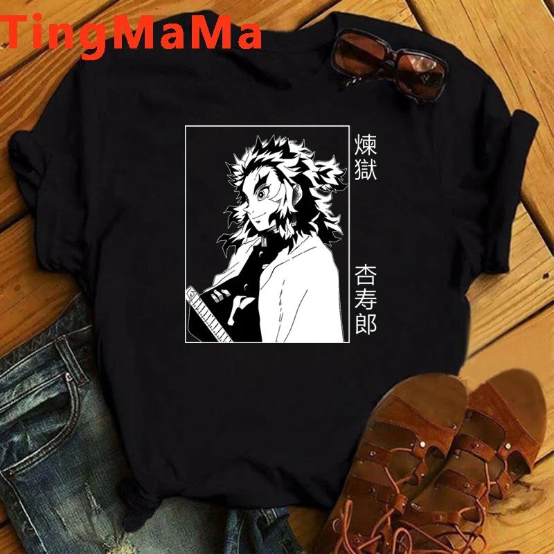 Demon Slayer Rengoku T Shirt Unisex Kimetsu No Yaiba Tshirt Anime Uzui Unisex Cartoon Tanjiro Inosuke Zenitsu Nezuko T-shirt Unisex
