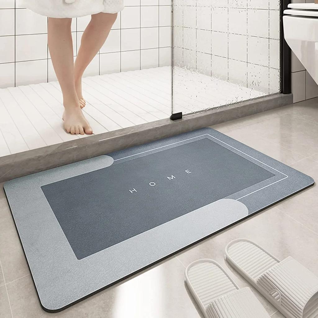 Super Absorbent Bathroom Mat Non-slip Toilet Non-slip Bathtub Mat Bathroom Entry Door Carpet Diatomite Protective Foot Mat Rugs