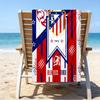 Ultra-Soft Beach Towel with Atlético Madrid Theme,Ideal for Pool - Camping, Diving - Perfect Travel Essential, Vibrant Beach Towel.