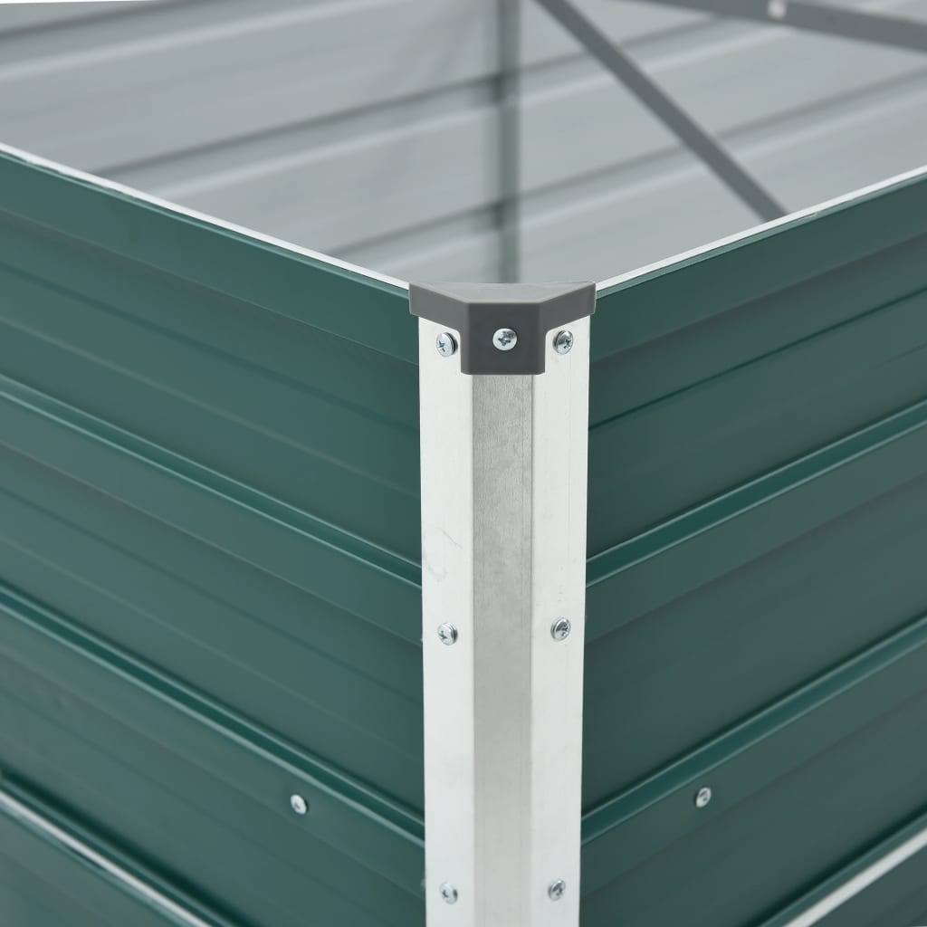 Garden Raised Bed Galvanized Steel 480 X 80 X 45 Cm Green