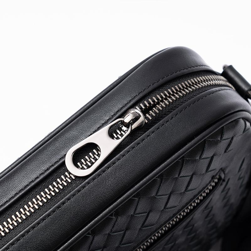 Jaro/léto Pánská taška Crossbody Taška Hlava Hovězí kůže Tkaná móda Pánská taška Neformální taška přes rameno