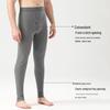 Men's Slim Fit Pure Cotton Autumn Pants for Middle-Aged & Elderly - Warm, Solid Color, Thin Wool Underpants