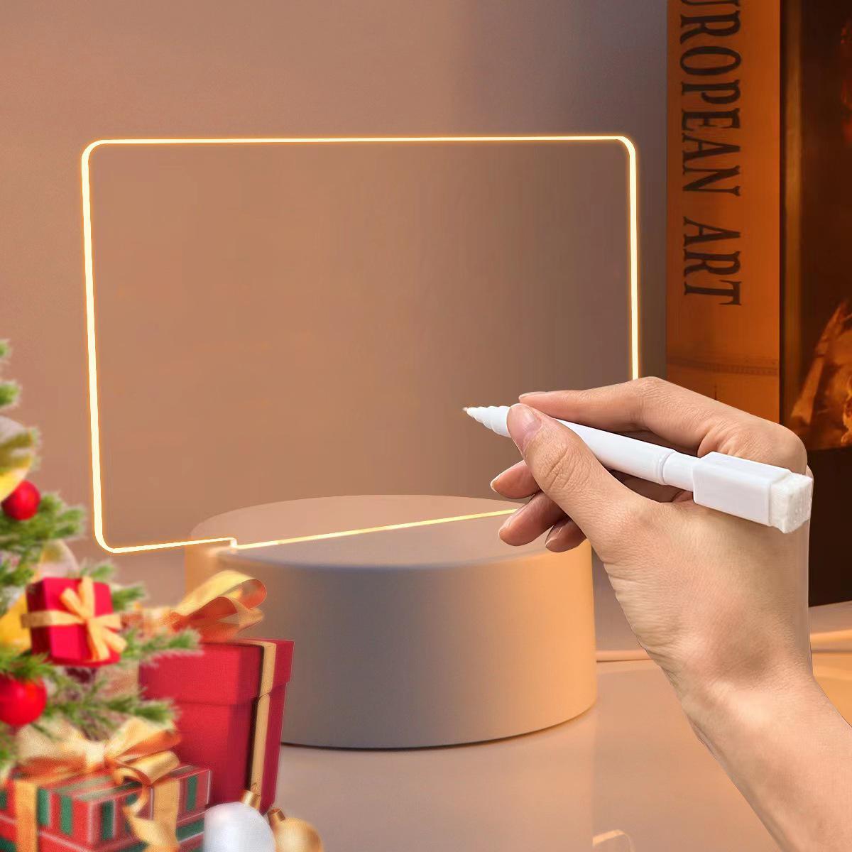

GGbingo Creative LED Note Board Night Light USB Rewritable Message Board Warm Soft Light For Children Girlfriend Night Lamp чистый