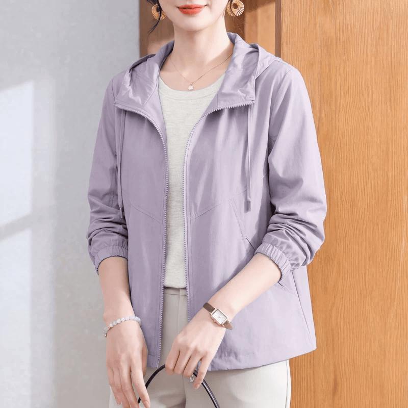 

Xuexi Women s Summer Hooded Sun Protection Jacket L