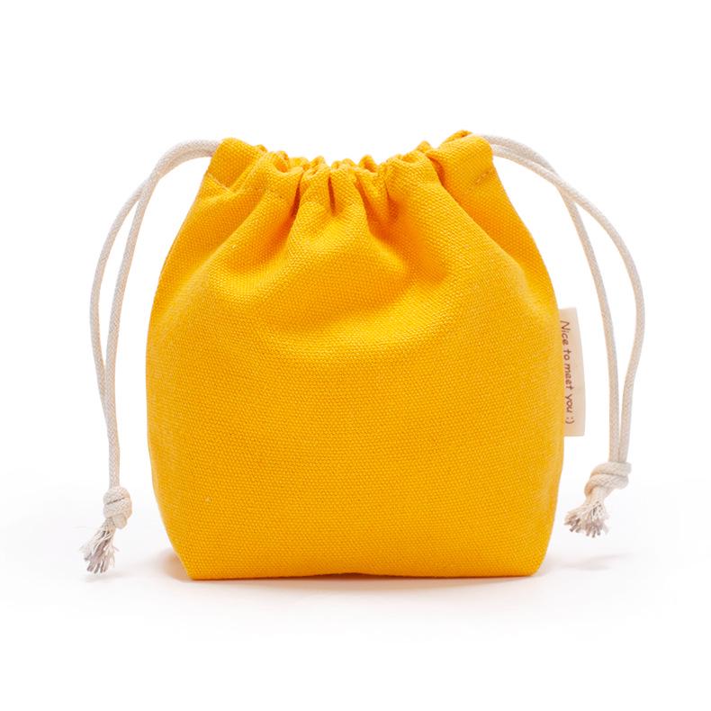 Custom Mini Colored Canvas Drawstring Storage Bag
