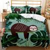 Sloth Duvet Cover Set Cartoon Space Sloth Bedding Set Sloth Animal Comforter Cover Double Queen King Size Polyester Quilt Cover
