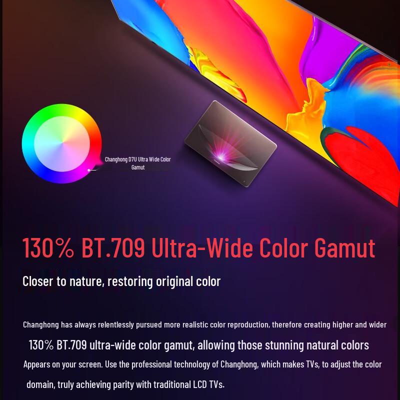 Changhong D7U 4K Ultra-Short Throw Laser TV with 120-inch Screen (CN version)