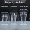 50/100PCS Disposable Clear Plastic Cups Outdoor Plastic Coffee Cups Picnic Birthday Kitchen Party Tableware Christmas New Year