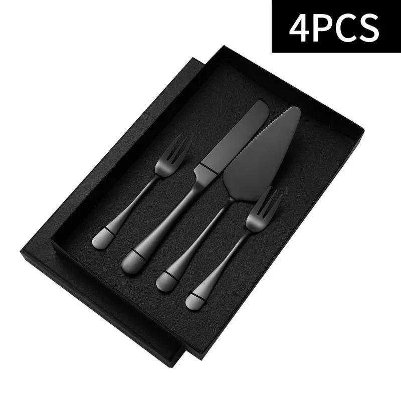 2/4Piece Stainless Steel Cake Knife Shovel Suit Golden Bread Knife Cake Cutting Tools Pizza Cheese Steak Shovel Baking Utensils