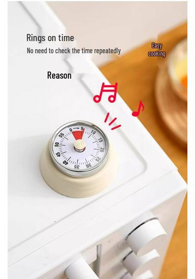 Magnetic Kitchen Timer with Alarm - Mechanical Cooking & Study Reminder