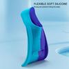 2PCS Anti-Slip Swimming Training Flippers Blue Short Blade Fins Swim Fins  for Diving Breaststroke