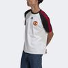adidas Manchester United Lässiges Sport Rundhals Colorblock Kurzarm T-Shirt Herren Tops Weiß H64070