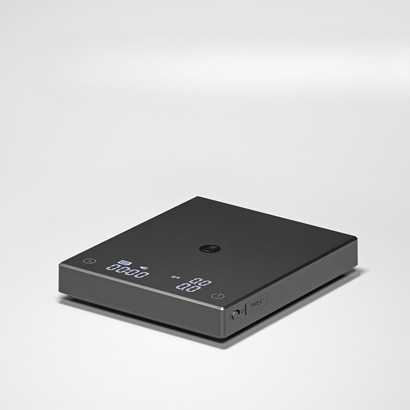 

Электронные весы для кофе Black Mirror Итальянские весы для взвешивания кофейных зерен, заваренных вручную, с большим таймером, кухонные весы чёрный