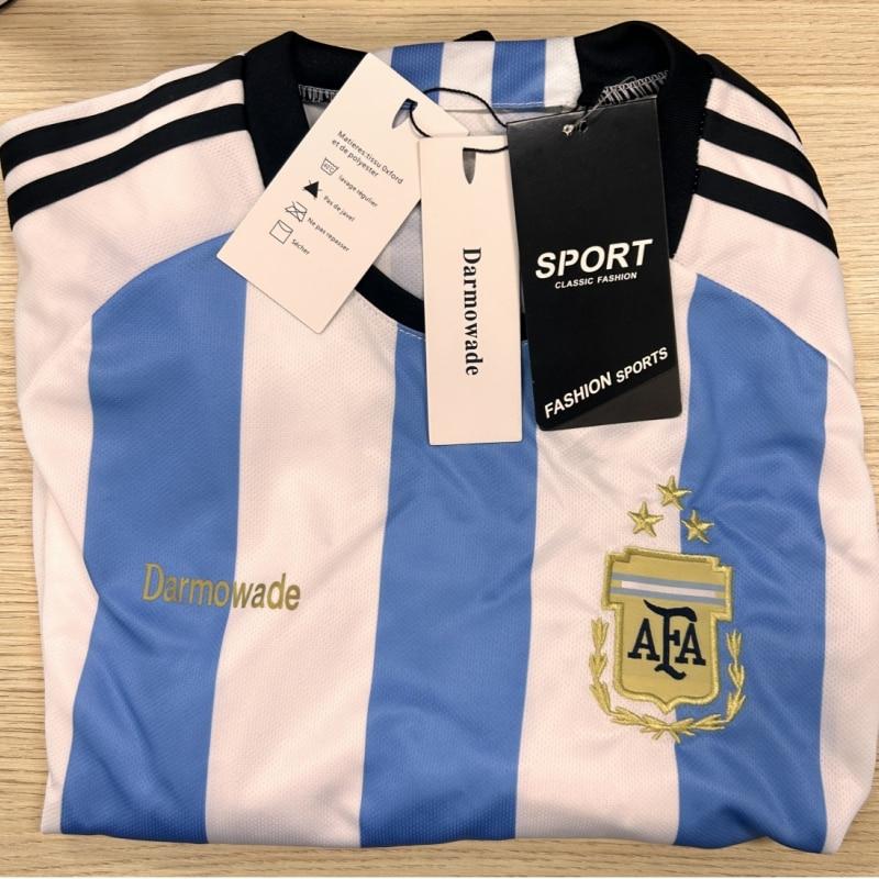Argentina Messi #10 Soccer Jersey Set Quick Dry Breathable Adult Youth Football Kit