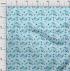 oneOone Cotton Flex Light Blue Fabric Abstract Floral Sewing Craft Projects Fabric Prints By Yard 40 Inch