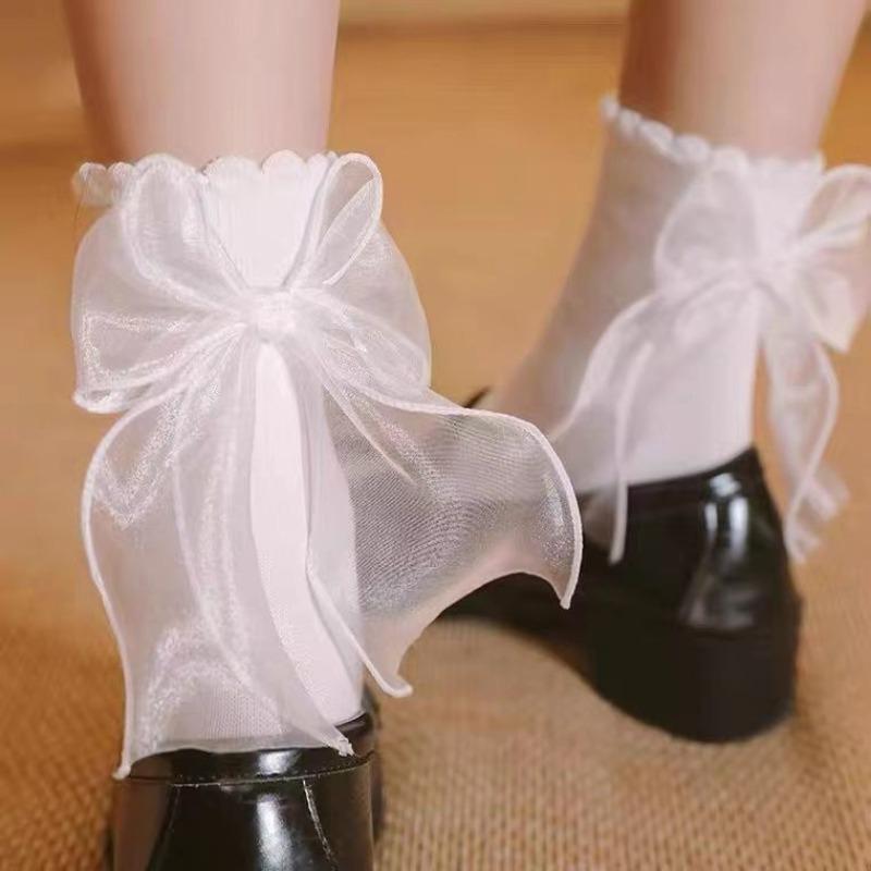 Ladies Spring and Autumn Fashion New Lovely Bow Mid Tube Socks