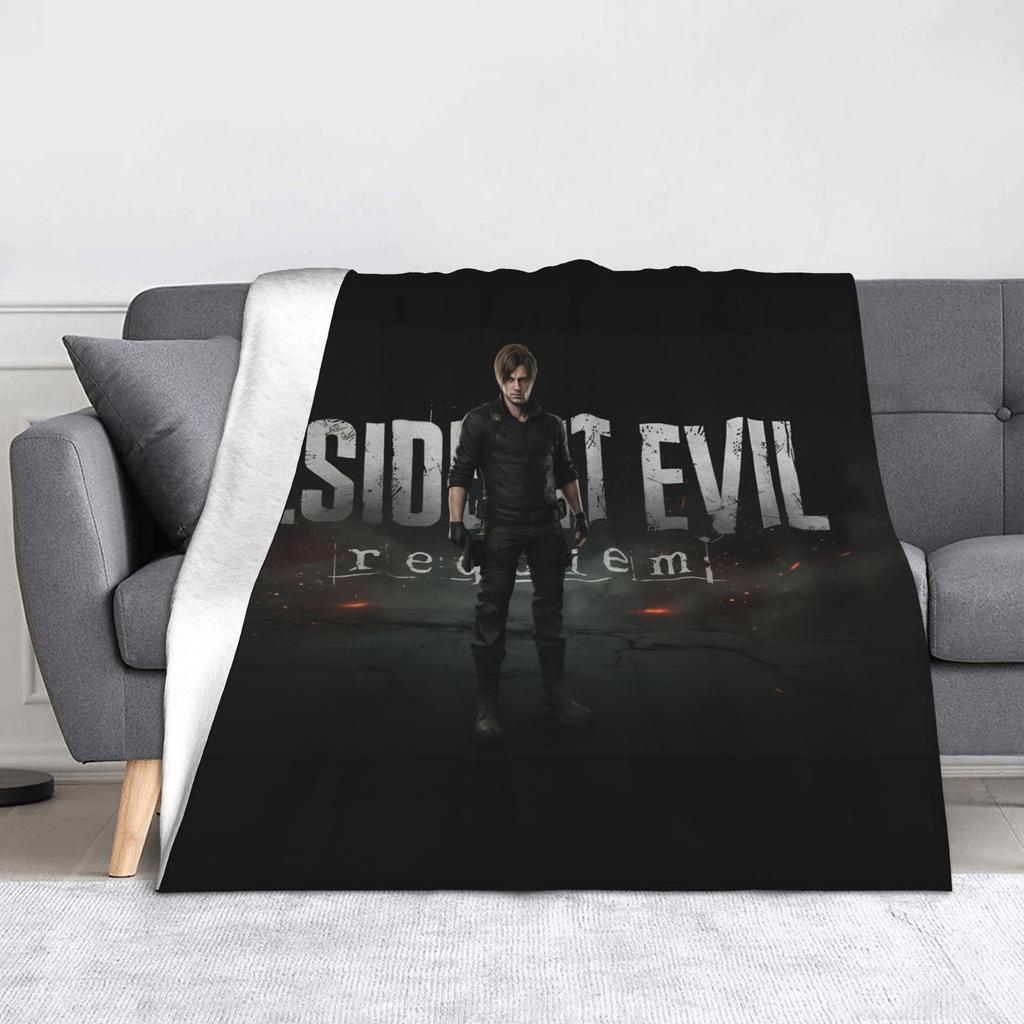GUOYU Blanket Super Soft Residents Evils 9 Requiem Game Throw Blanket Premium Fleece Flannel Bed Blanket Warm Plush Blankets All Season Use
