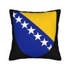 Decorative Pillowcase Bosnia and Herzegovina Flag Merchandise Home  Throw Pillow Case Cover Zippered Multi-Size