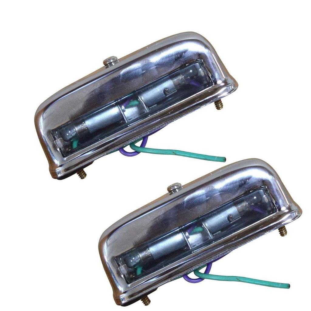 Licence Plate Light Set with 12v Bulbs Suitable for Tractors Massey Ferguson Deutz