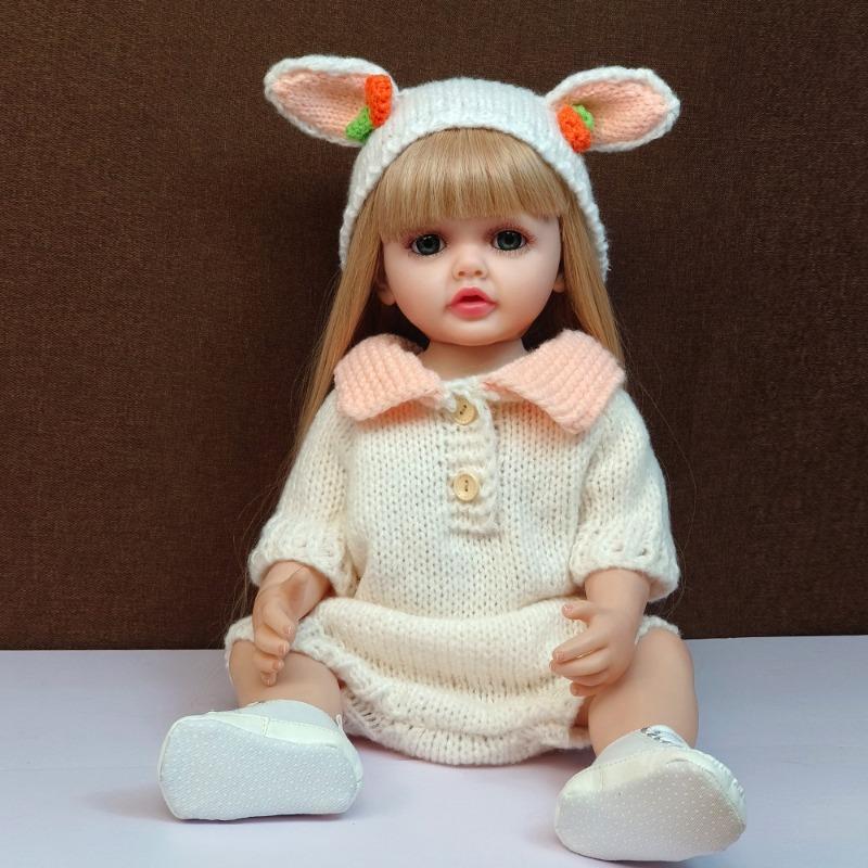 22palcová Fantasy Batole Reborn Panenka Betty 55cm Silikonové Celé Tělo Vodotěsná Panenka Novorozeného Miminka Realistická Dětská Hračka Panenky pro Dívky Dětský Sváteční Dárek