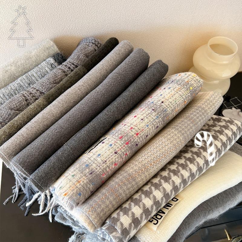 New quality scarf women's winter atmosphere Christmas gift warm scarf versatile soft waxy shawl