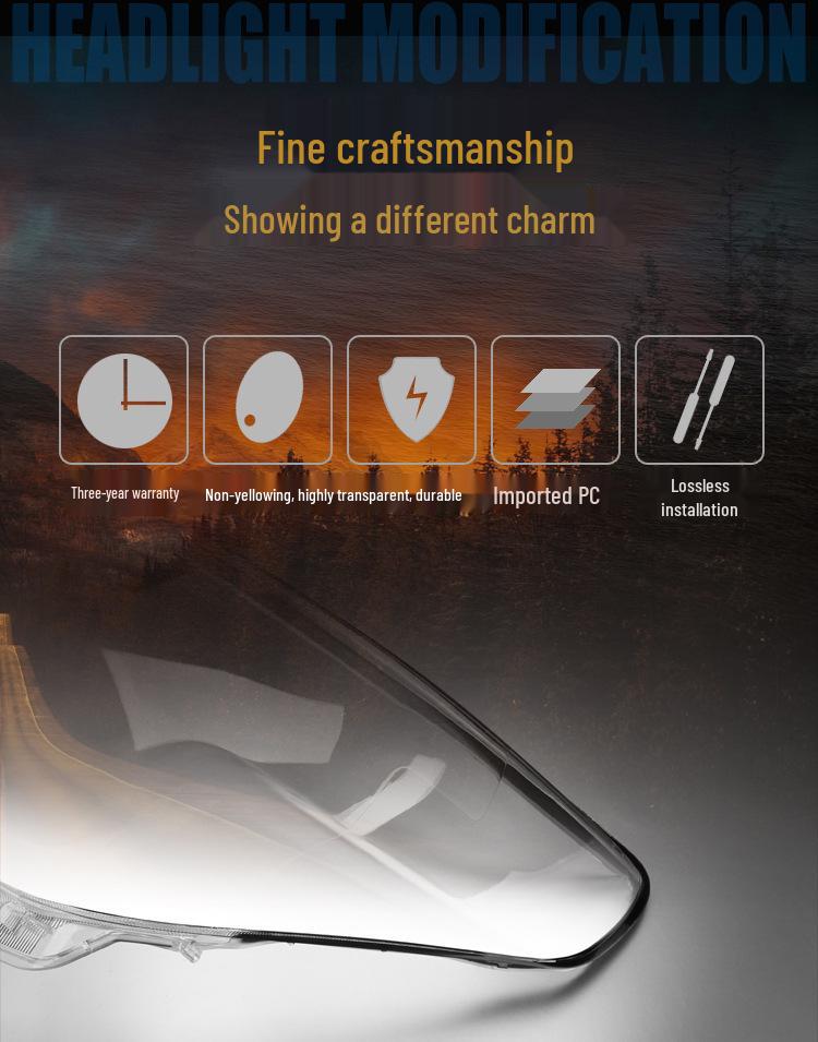 Headlight Lens Cover for 07-15 Toyota Land Cruiser LC200