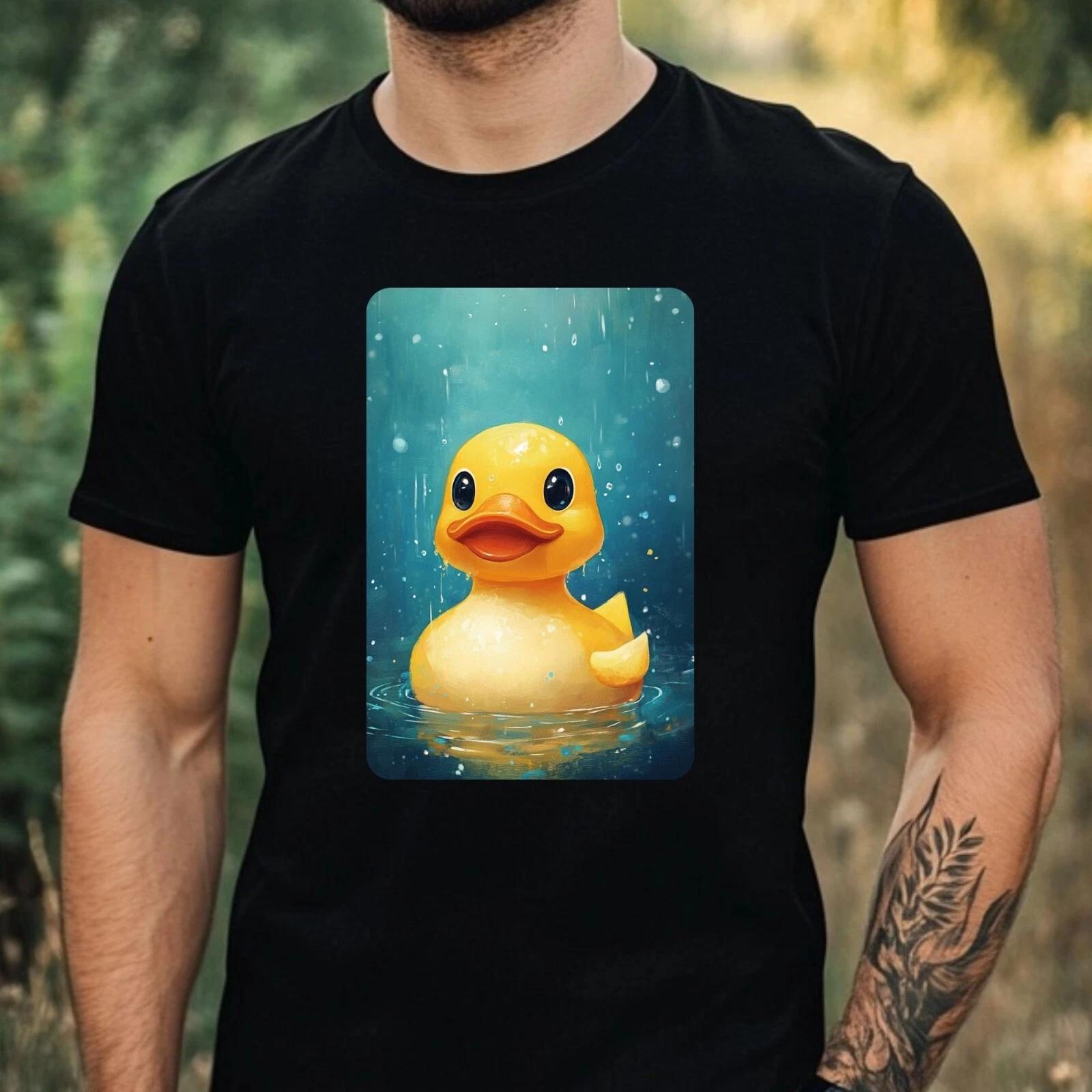 T-Shirt Herren Gummiente Portrait Motiv Baumwolle Größe XS bis 5XL XXL