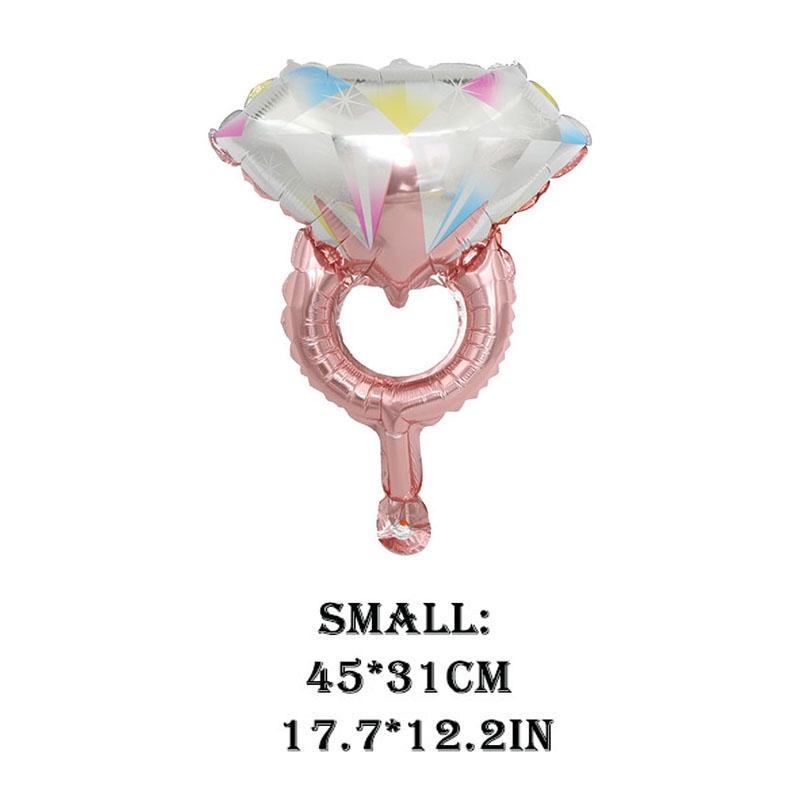 

Кольцо в форме бриллианта фольгированные шары помолвка свадебные принадлежности украшения Small розовый