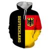 Autumn 3D German Flag National Emblem Pattern Printed Hoodies Fashionable Casual Sports Long Sleeved Men's Hooded Sweatshirts