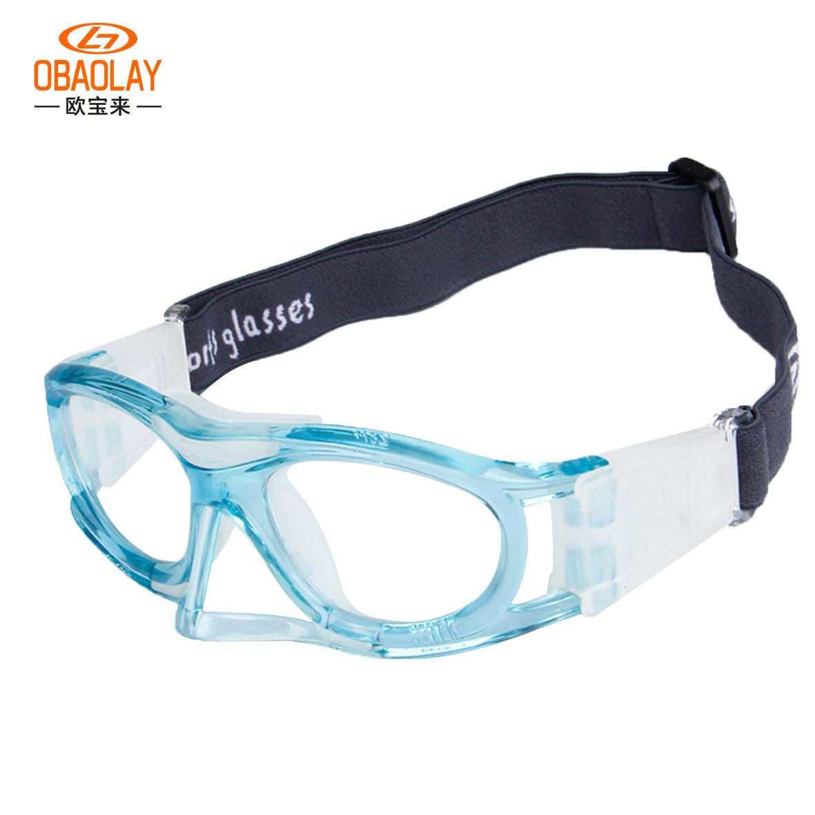 

Oubao anti-impact basketball, football, and badminton glasses Sports protective eyewear can be fitted with prescription lenses for basketball светло-синий