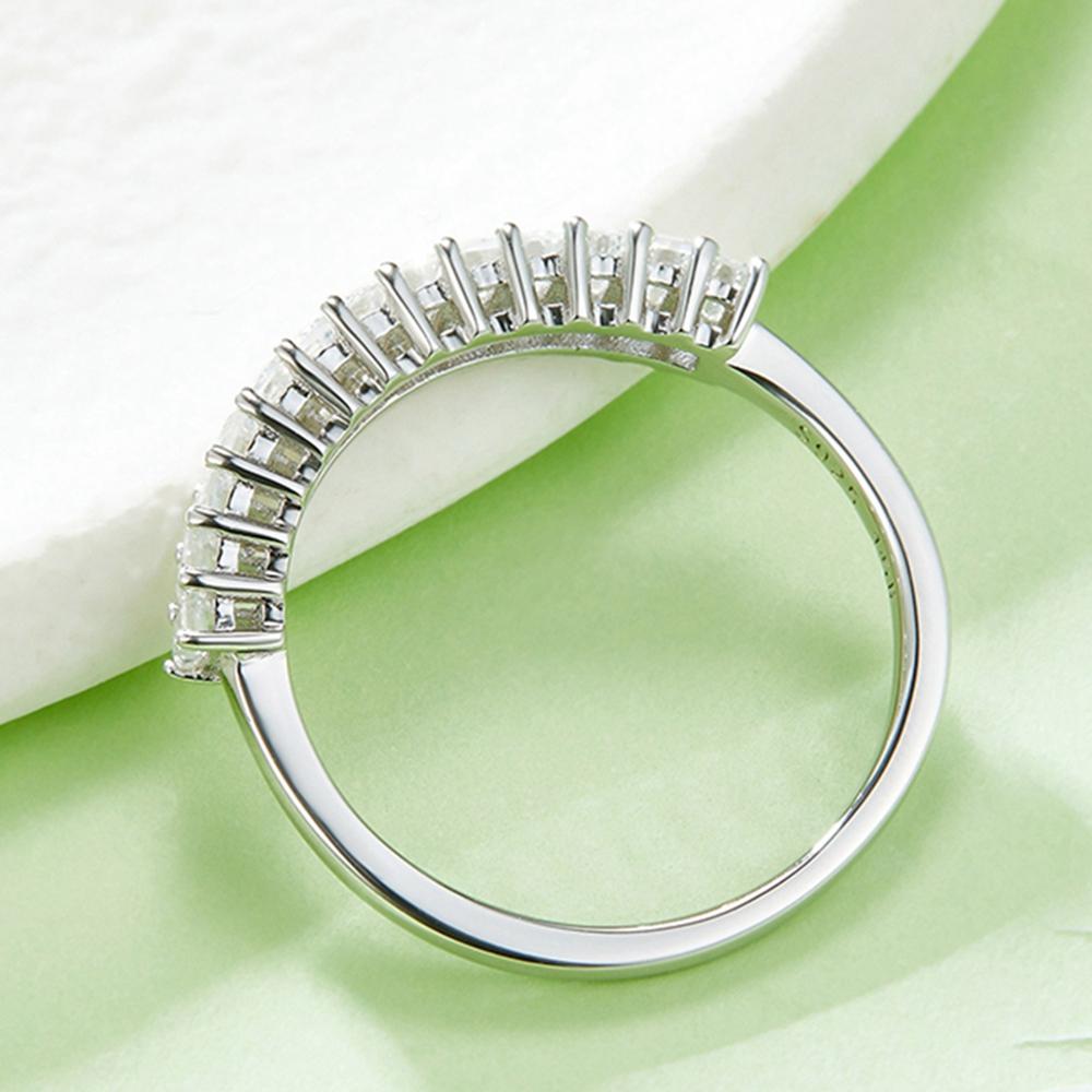 Módní klasický obdélníkový výbrus moissanitový diamant 18k prsten z bílého zlata svatební výročí šperky ze stříbra 925