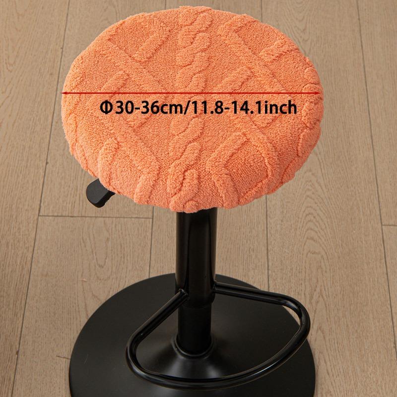 Thickened Comfortable Cotton Fleece Round Household Dust Cover for Bar Stool, Chair Seat Cover