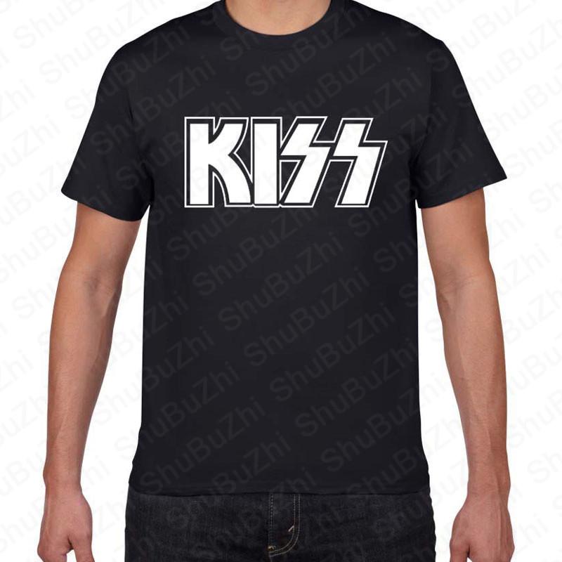 KISS Hiss Cat Parody Funny Tshirts Rock Meow Group Men T Shirt KISS Rock Roll Man Cotton T-Shirt Drop Shipping