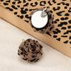 Elegante Leopard Rose Ohrstecker – Damen Herbst/Winter Kollektion