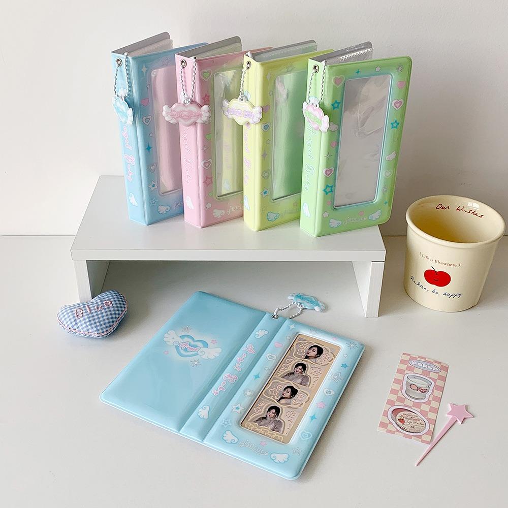 PVC Card Cover ID Photo Photocard Frame Love Heart Idol Card Display Protector  Student Friends
