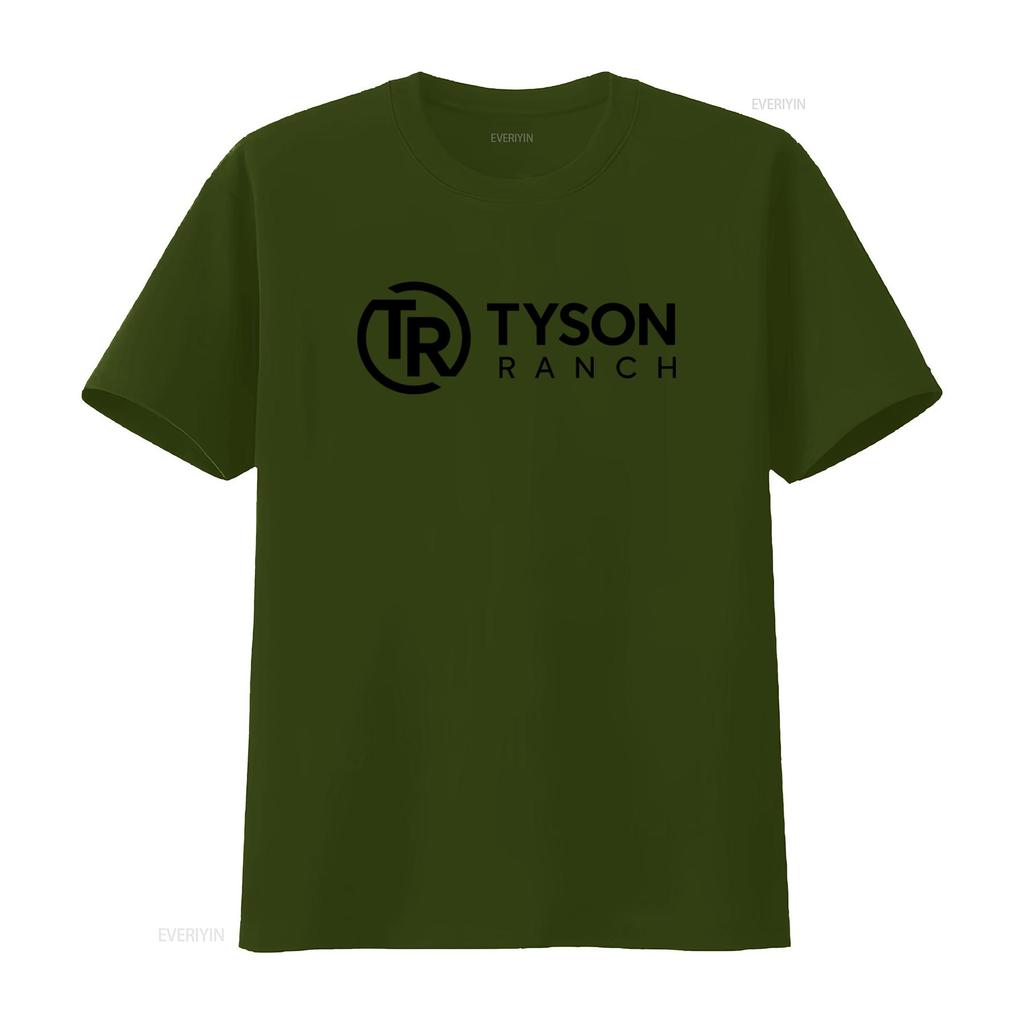 T-shirt con Stampa Tyson Ranch Streetwear Casual vintage Lavato Comodo Unisex Versatile streetwear Top Per l'Uso Quotidiano Morbido