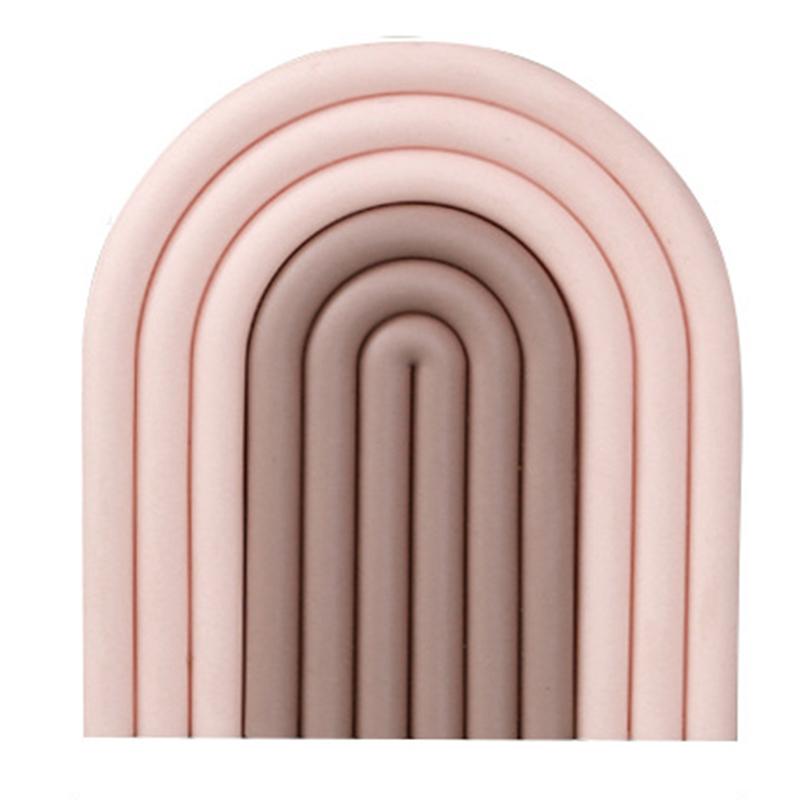 Rainbow Shape High Temperature Resistant Coaster Dining Table Mat Insulation Pad