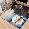 Swan And Lotus Fantasy Office Rug Chair Mat, Entryway Carpet, Suitable for Front Door, Bedroom, Living Room, Desk, Holiday Gift