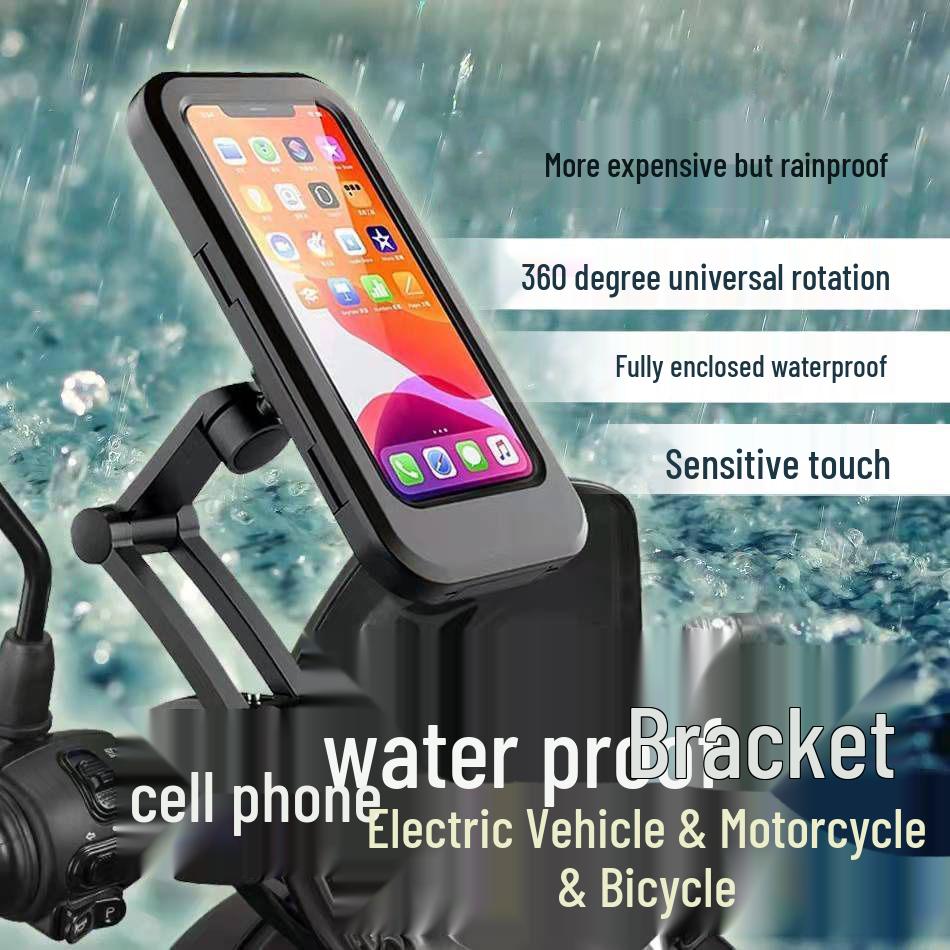Motorcycle & Bicycle Shockproof Waterproof Phone Mount