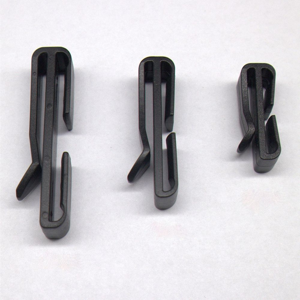 5pcs Black Outdoor Attach Camping Hiking Adjust Keeper Belt End Clip Molle Webbing Buckle Backpack Buckles